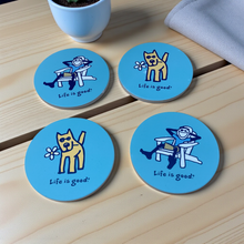 Load image into Gallery viewer, Coaster "Life Is Good" Set of 4