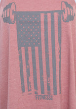 Load image into Gallery viewer, American Flag Barbell Rocker Tank
