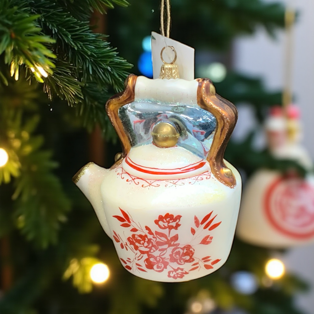 Dillard's Trimmings Christmas Ornament Teapot