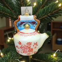 Load image into Gallery viewer, Dillard&#39;s Trimmings Christmas Ornament Teapot
