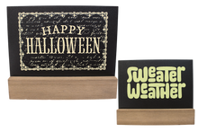 Load image into Gallery viewer, Double Sided Halloween &amp; Fall Sign Decor
