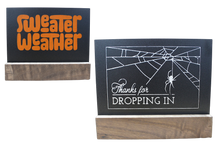 Load image into Gallery viewer, Double Sided Halloween &amp; Fall Sign Decor
