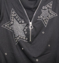 Load image into Gallery viewer, Studded Stars Black Tank Top

